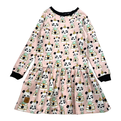 Metsola sweat dress, panda | 110/116cm