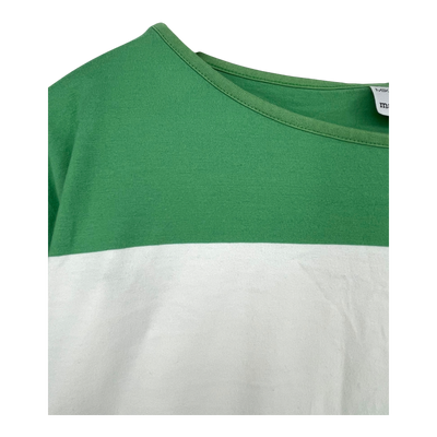 Marimekko vintage tricot shirt, green and white | unisex S