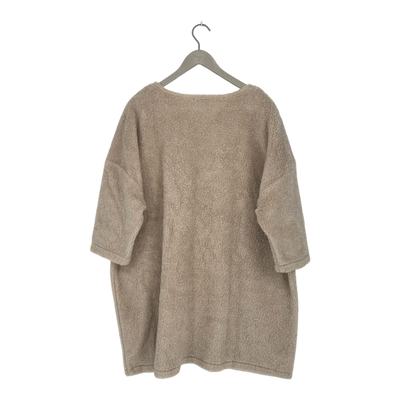 R/H Studio teddy tunic, tan | woman onesize