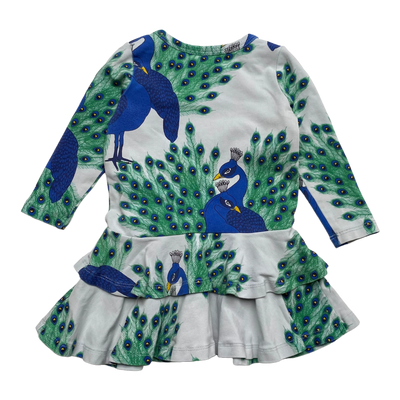 Mini Rodini dress, peacock | 68/74cm