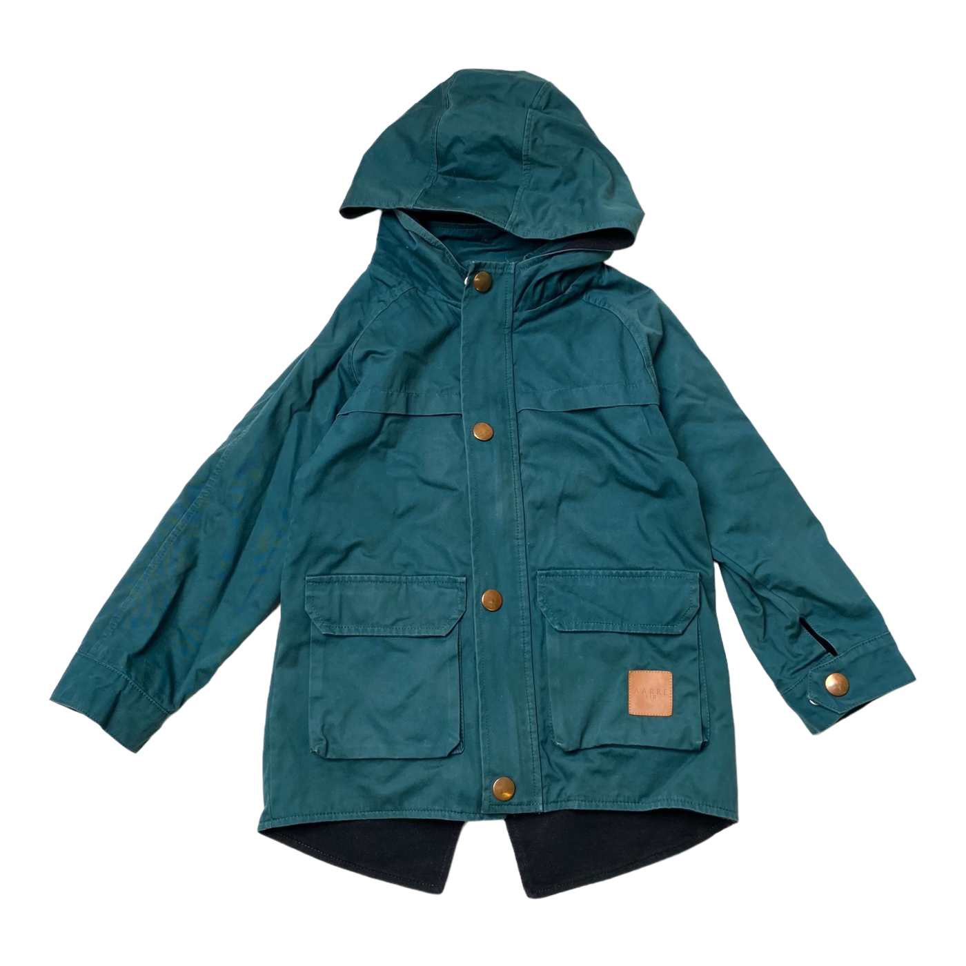 Aarre hooded parka, teal | 98/104cm