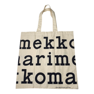 Marimekko canvas logo bag, black & white | onesize