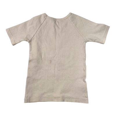 Metsola rib t-shirt, cream | 110cm