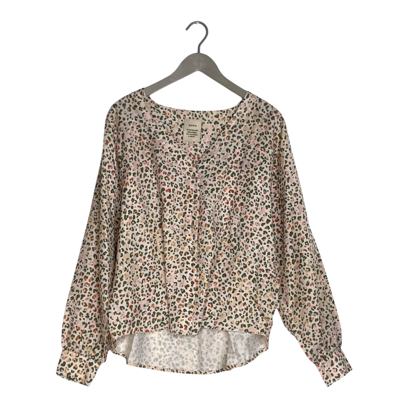 Kaiko woven blouse, leopard | woman XL