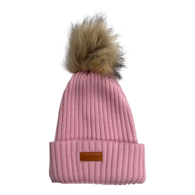 Gugguu merino furry beanie, pink | 55/56cm