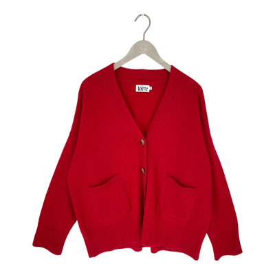 Toive kaste wool cardigan, red | woman L/XL