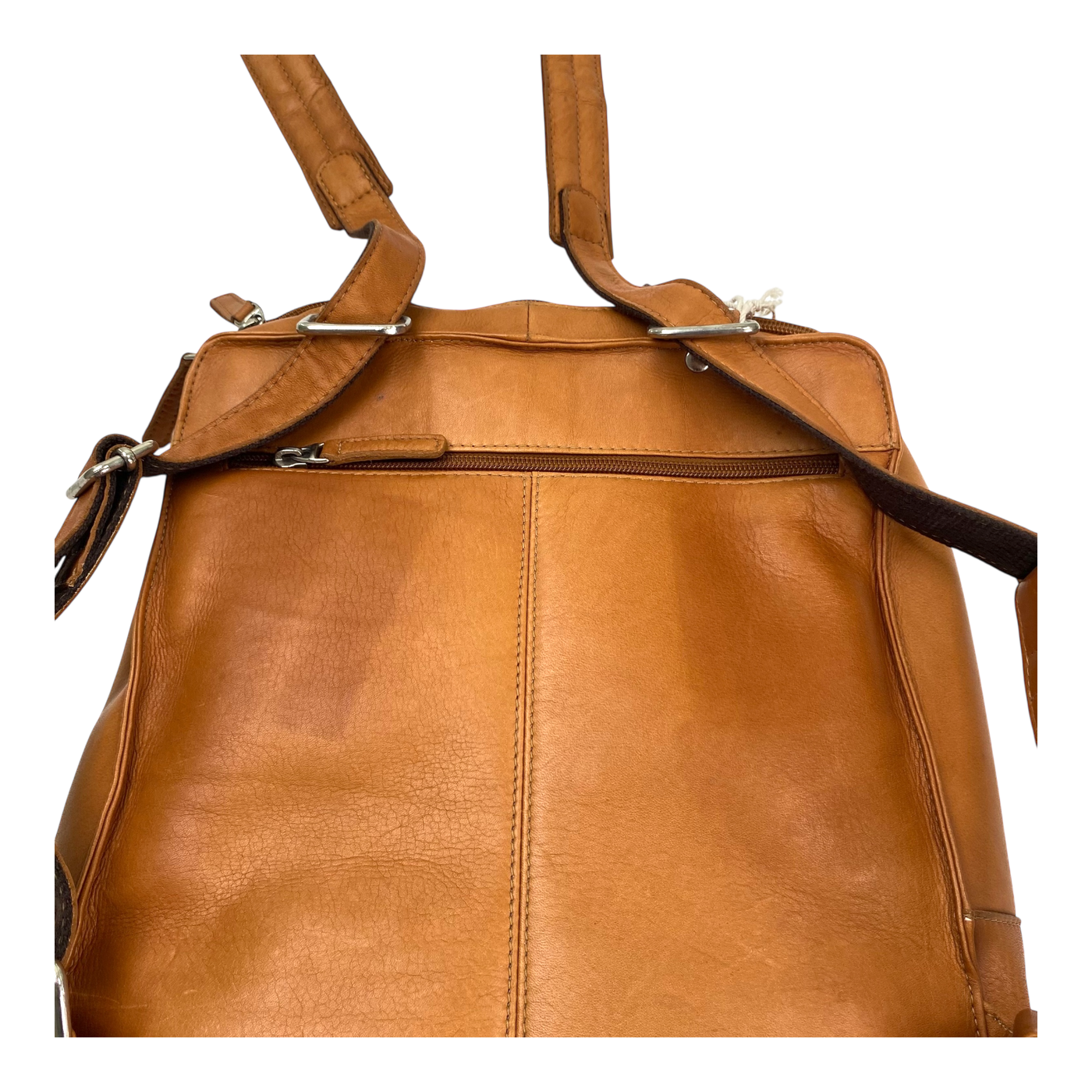 Harold's Bags leather submarine notebook backpack small, cognac