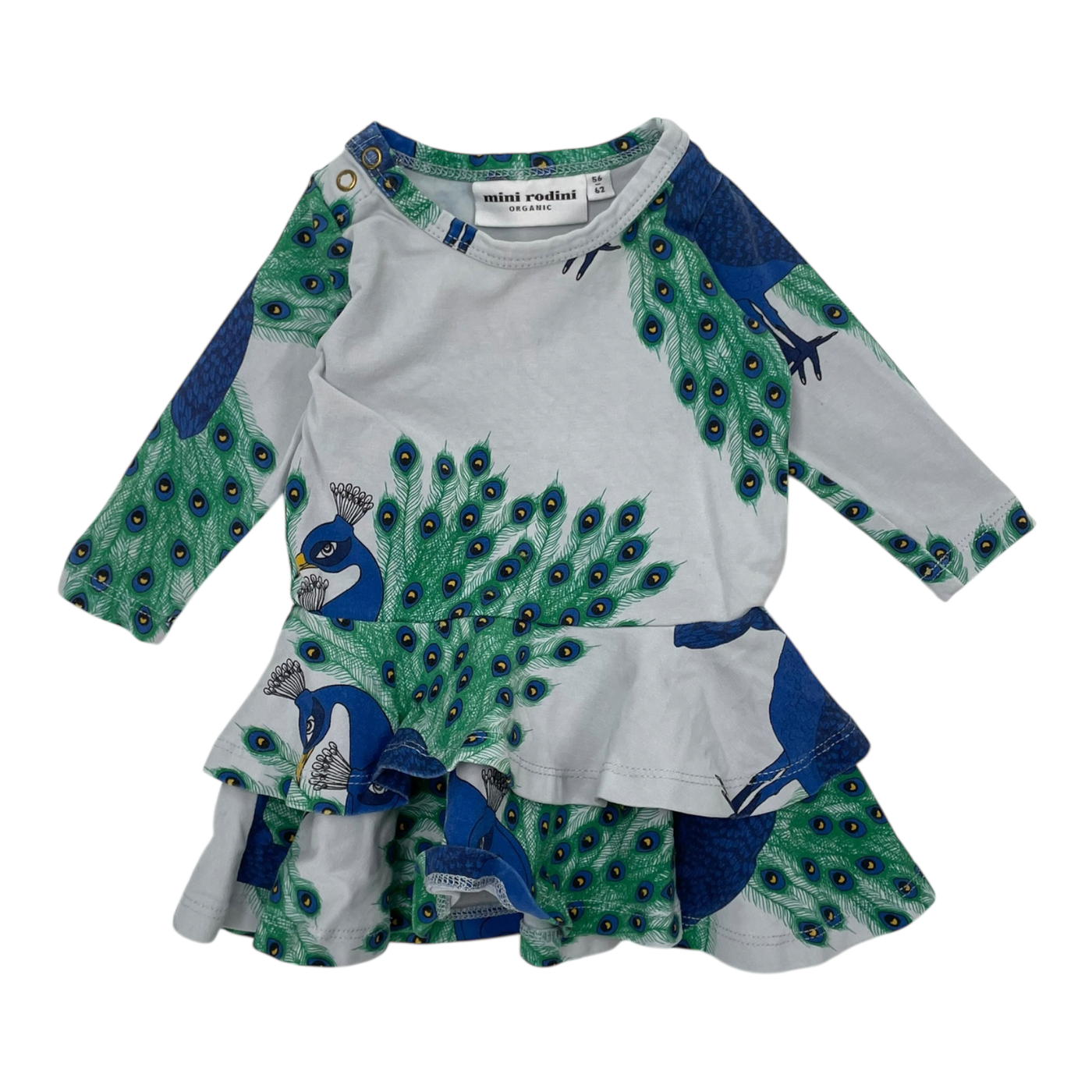 Mini Rodini dress, peacock | 56/62cm