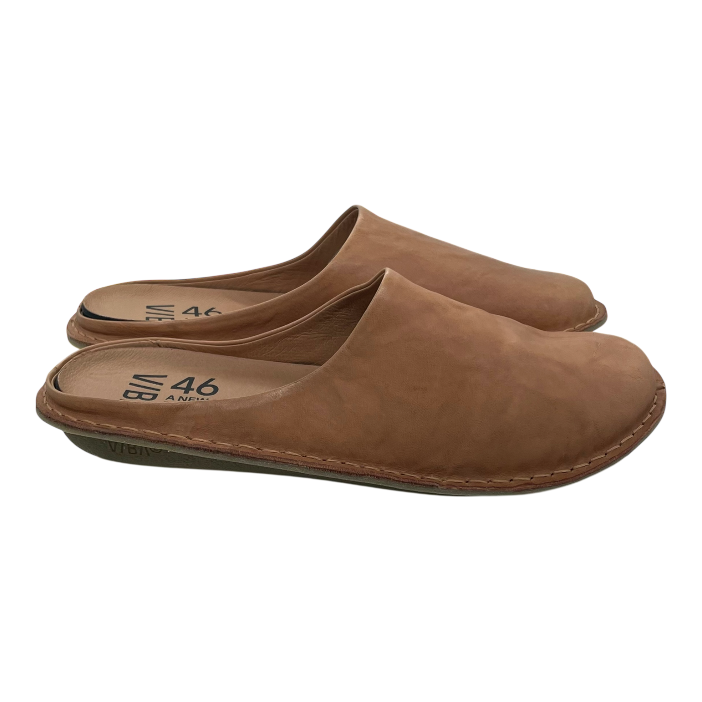 VIBAe Roma leather slippers, fawn tan | 46