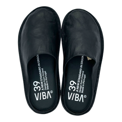 VIBAe Roma leather slippers, preto black | 39