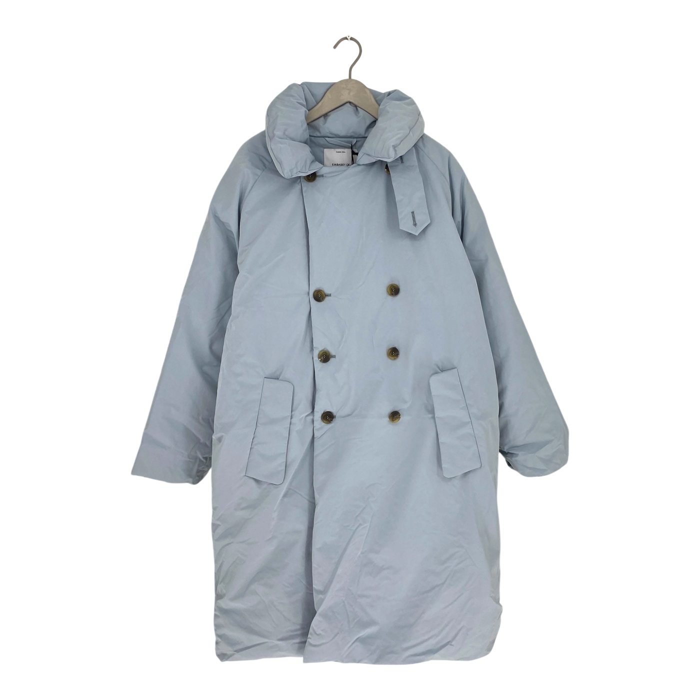 Embassy of Bricks and Logs kingsgate puffer coat, baby blue | woman L
