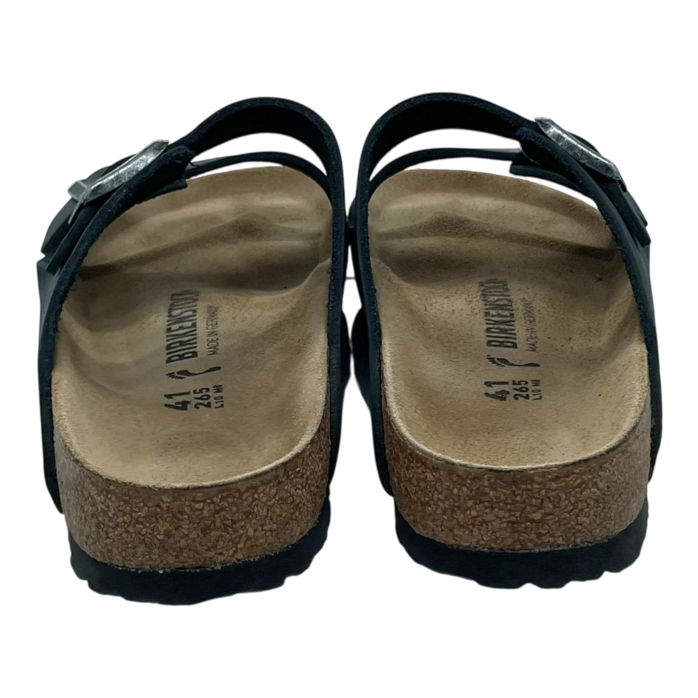 Birkenstock arizona sandals, black oiled leather | 41