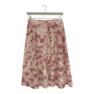 Kaiko woven button skirt, leafs | woman M