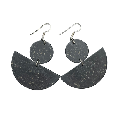 Papu beans earrings, black | onesize