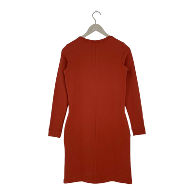 Kaiko ruffle sweat dress, rust | woman XS