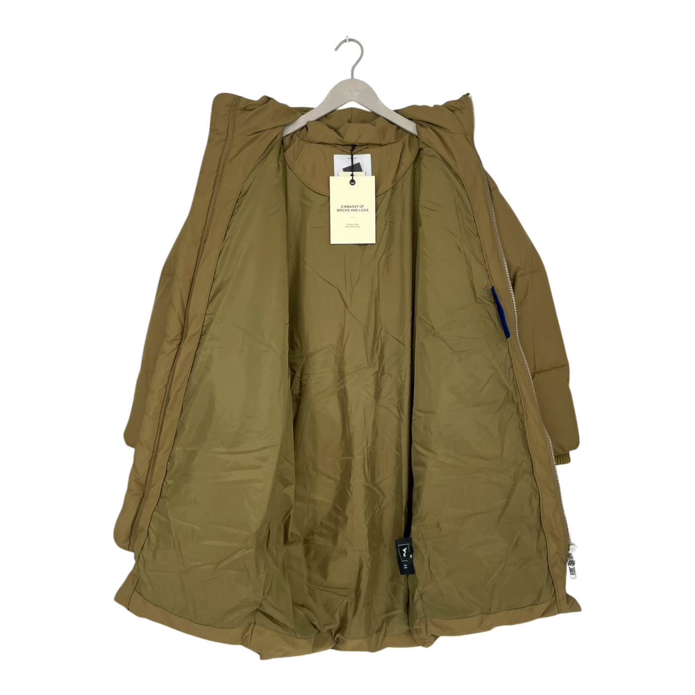 Embassy of Bricks and Logs elphin puffer jacket, golden leaf | unisex S