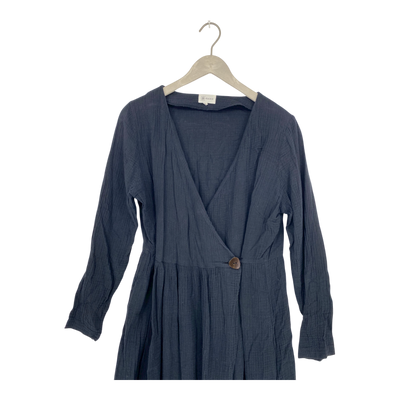 Kaiko muslin wrap dress, black | woman S