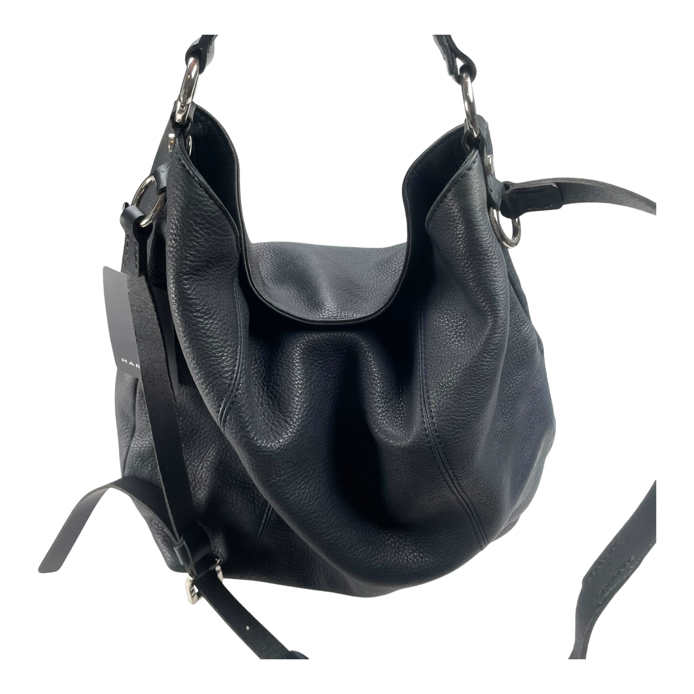 Harold's Bags leather chaza pouch, blue/black