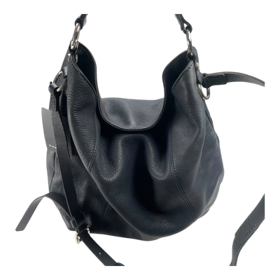 Harold's Bags leather chaza pouch, blue/black