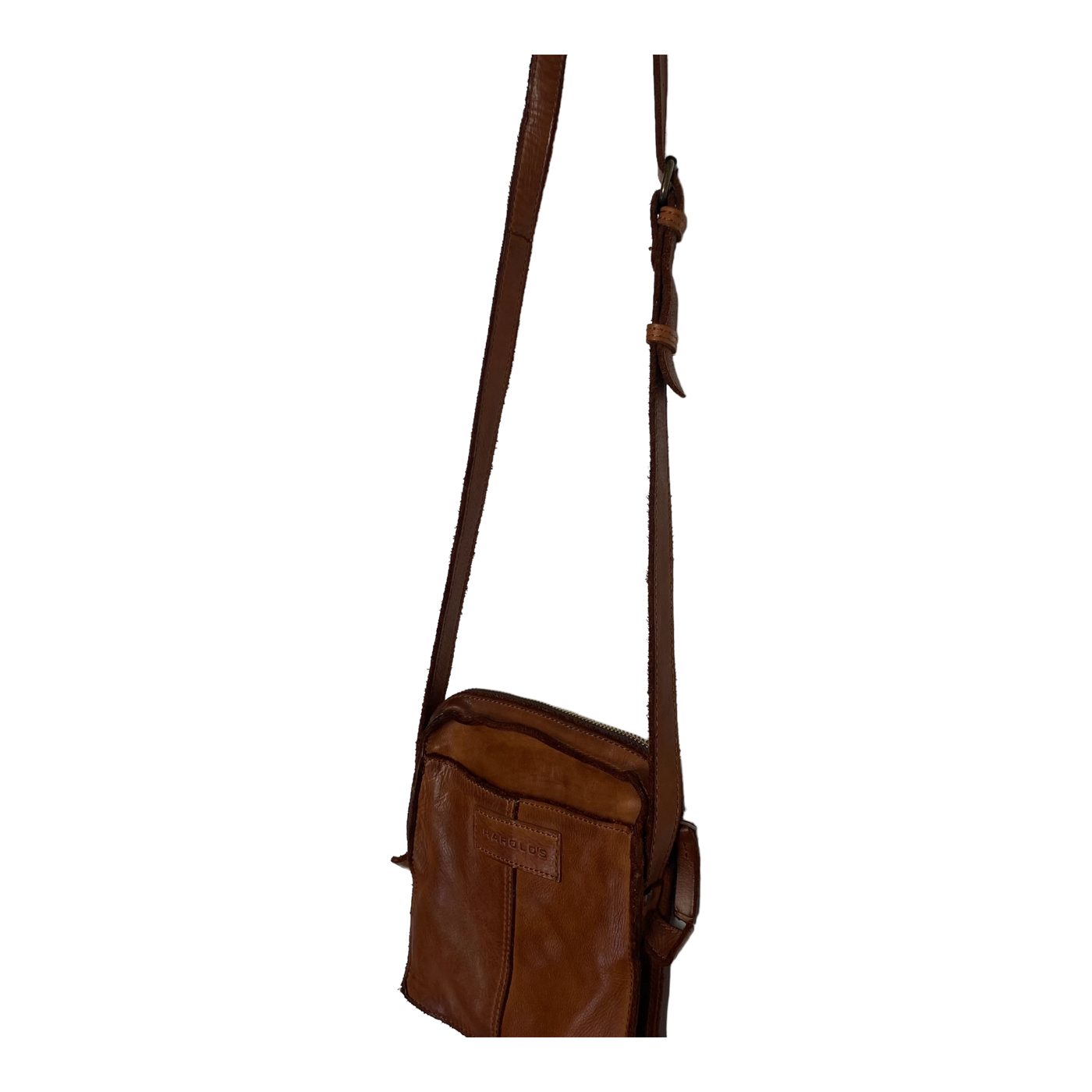 Harold's Bags leather submarine crossbag mini, cognac