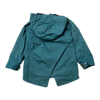 Aarre hooded parka, teal | 98/104cm