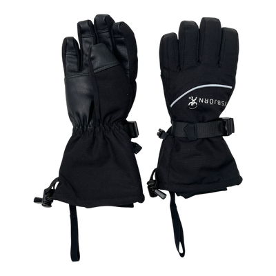 Isbjörn tundra winter gloves, black | 7-8y