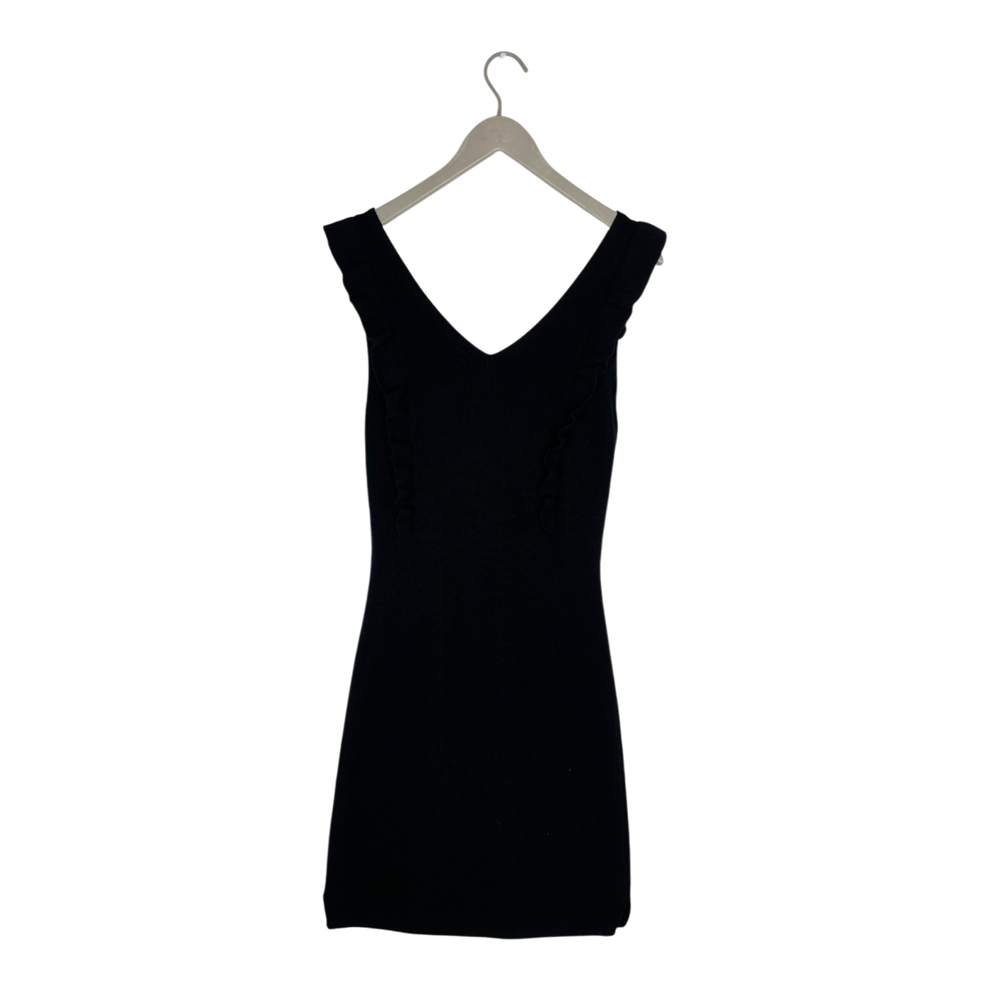 Alpa frilly knit dress, black | woman M