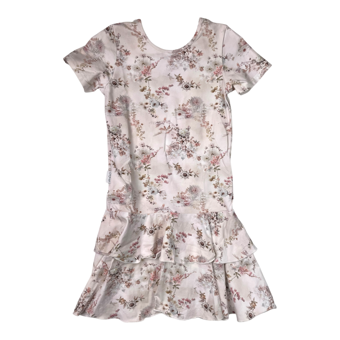 Gugguu t-shirt frilla dress, flower | 146cm