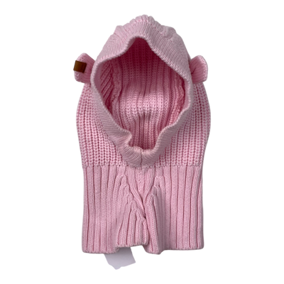 Metsola knitted balaclava, pink | 0-1y