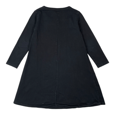 Mainio sweat dress, black | 110/116cm