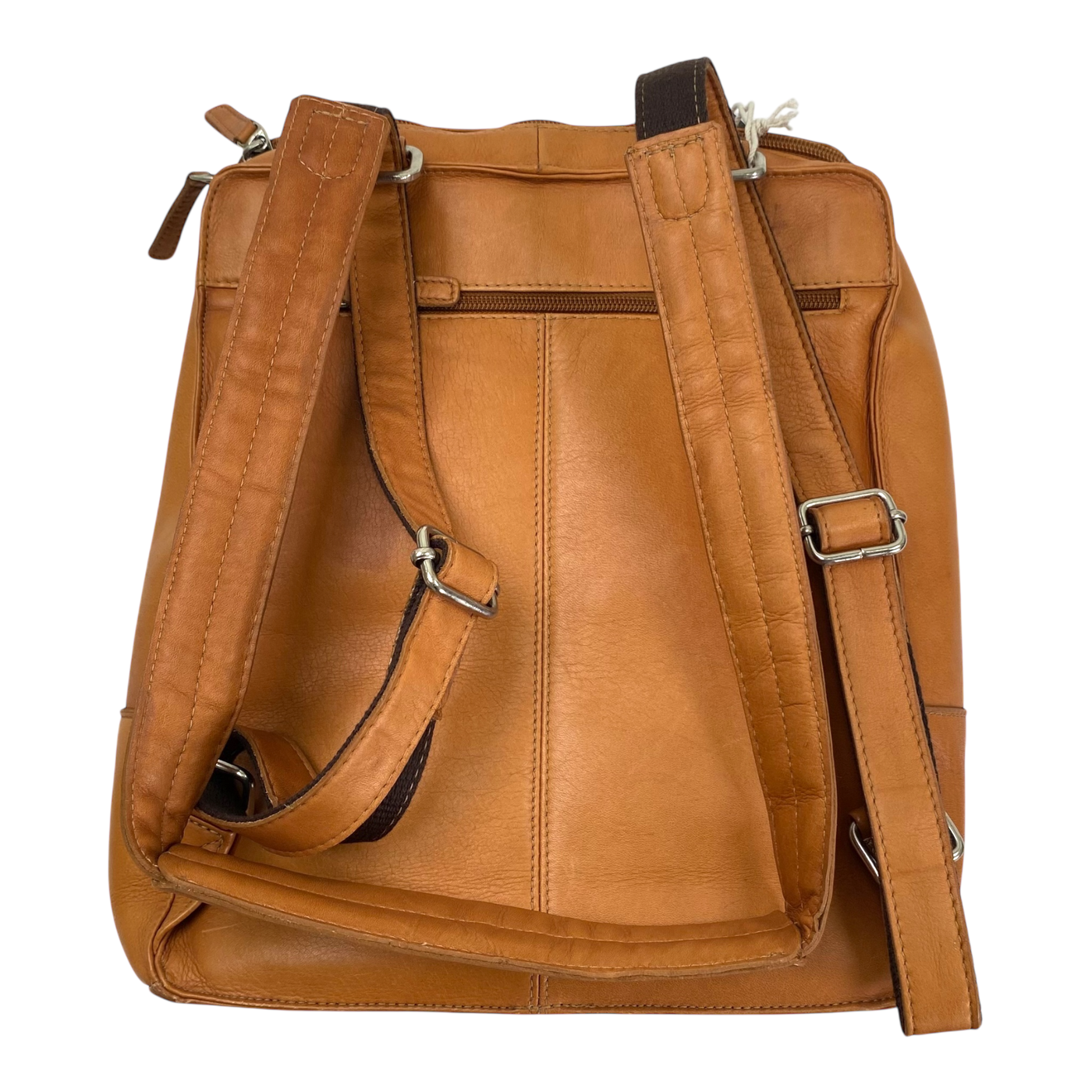 Harold's Bags leather submarine notebook backpack small, cognac