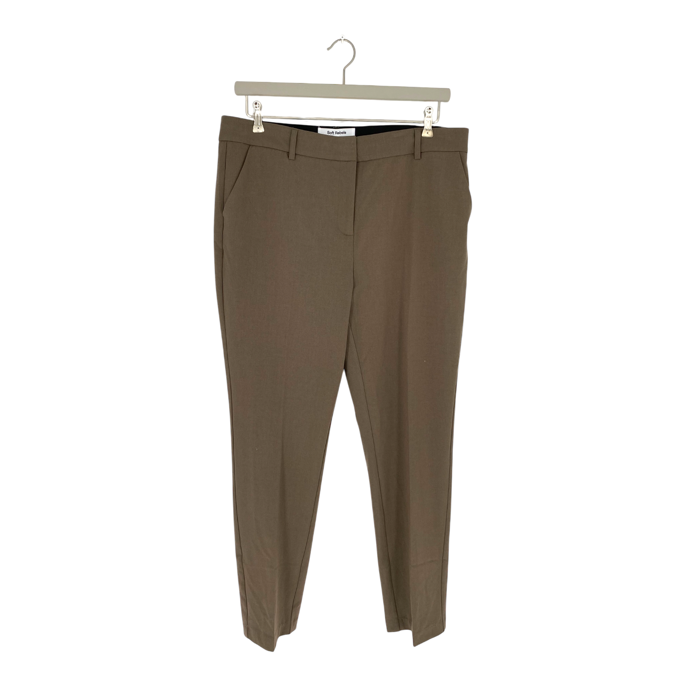 Soft Rebels vilja mid-waist loose pants, taupe | woman XL