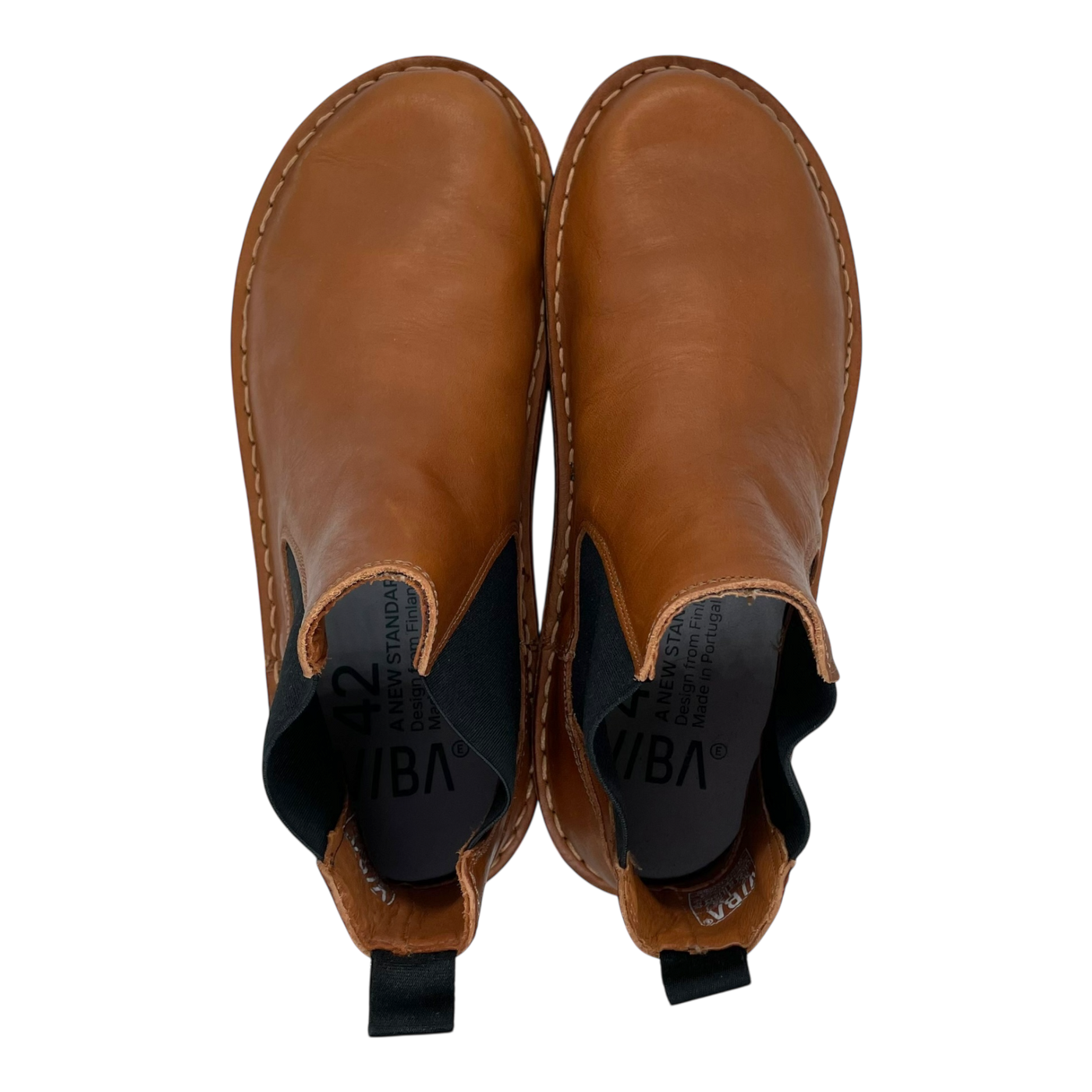 VIBAe Helsinki leather boots, cognac brown | 42
