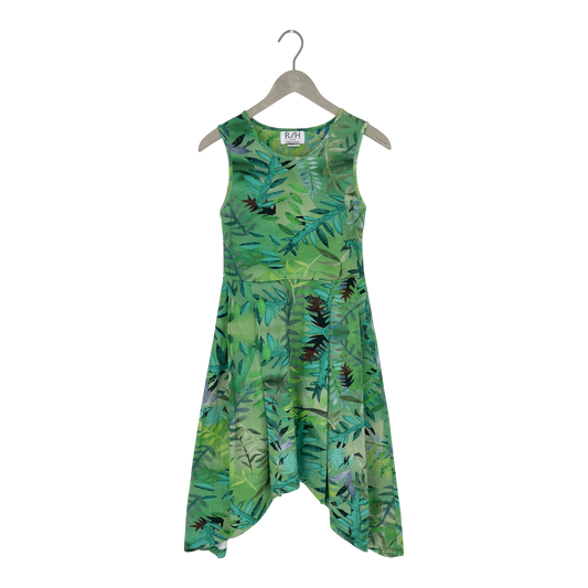R/H belted tank dress, leafs | woman M