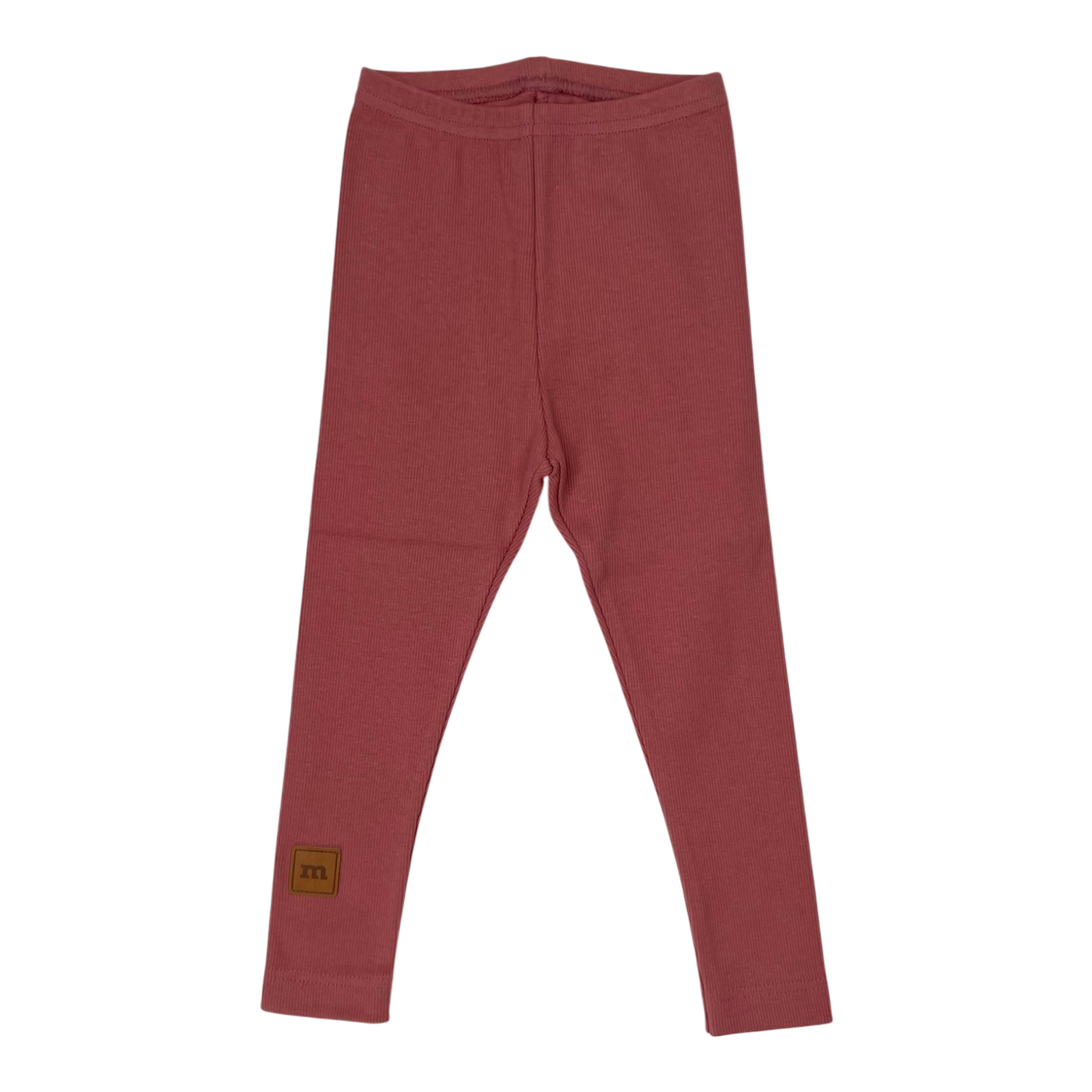 Metsola rib leggings, dusty rose | 86/92cm