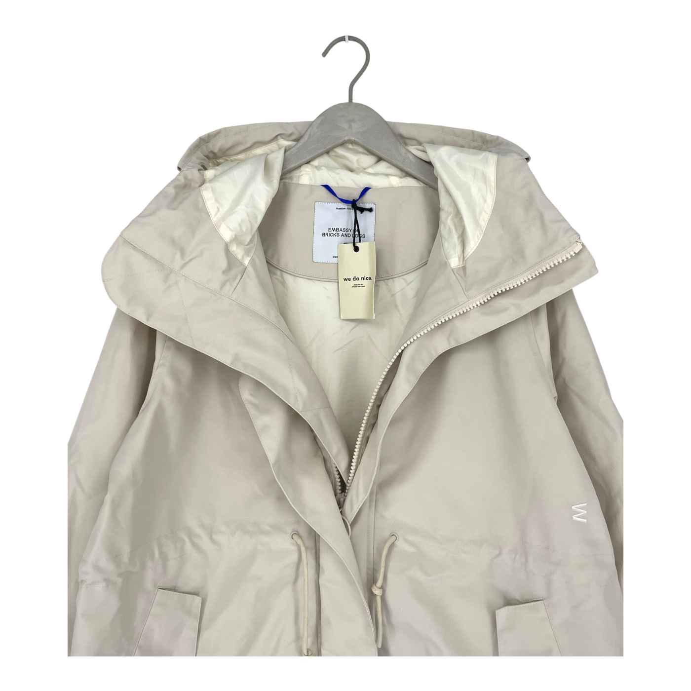 Embassy of Bricks and Logs parka coat, beige | woman S