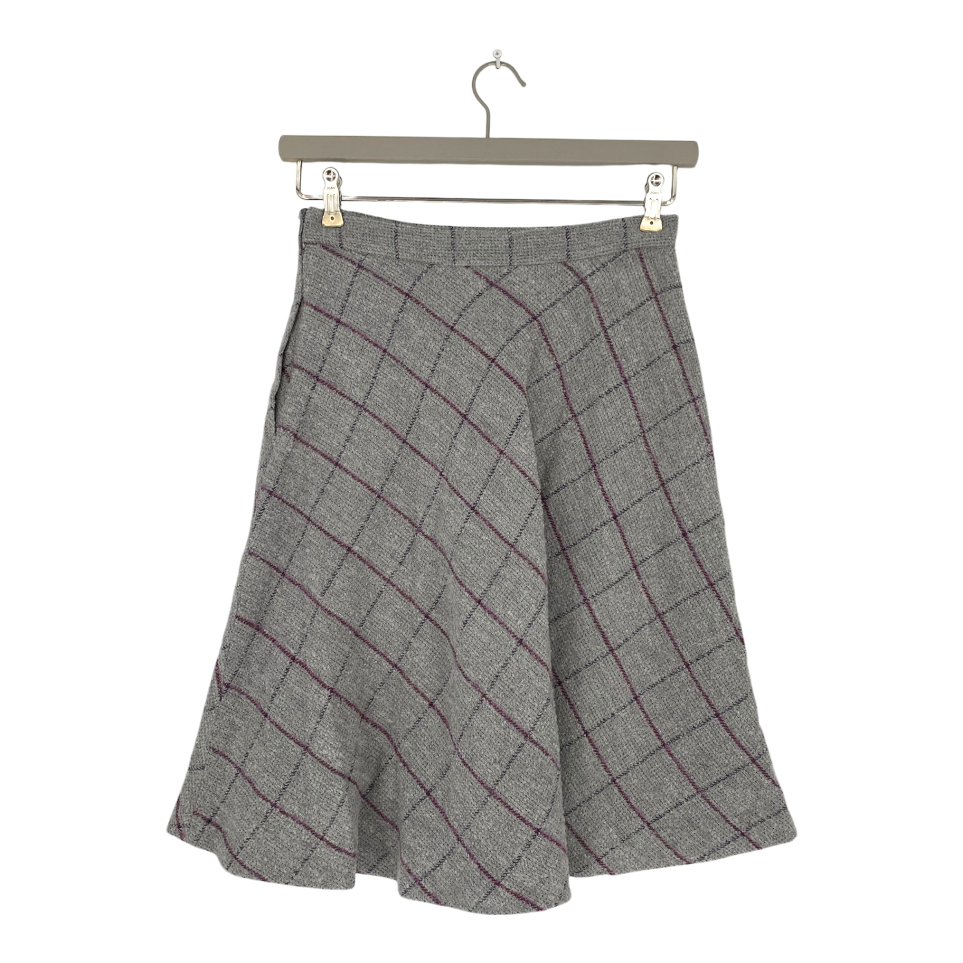 R-Collection wool mix skirt, grey | woman S