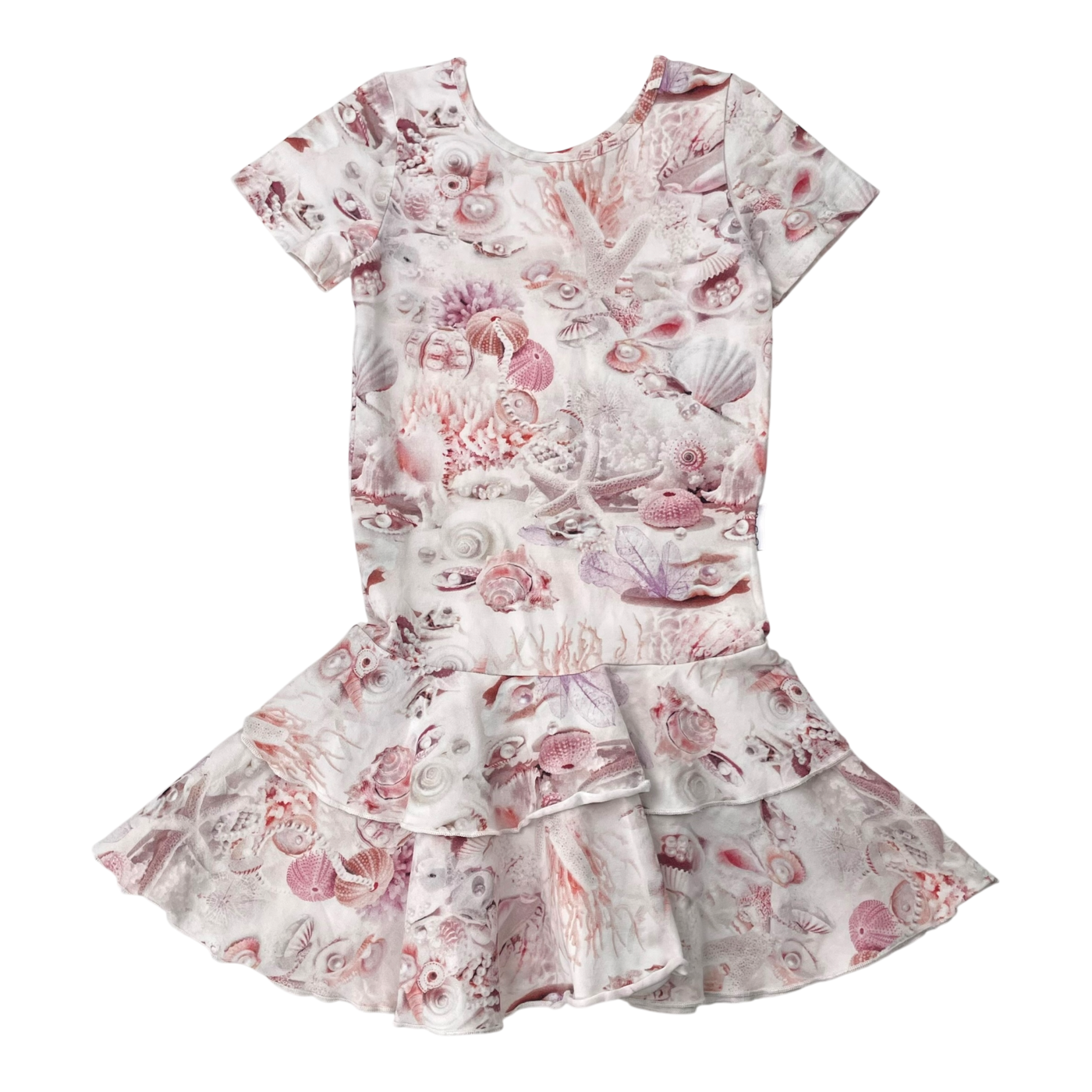 Gugguu t-shirt frilla dress, seashell | 122cm