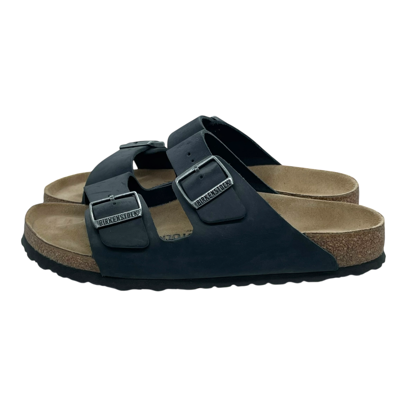 Birkenstock arizona sandals, black oiled leather | 41