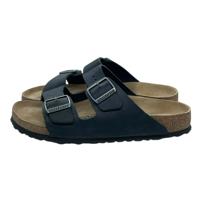 Birkenstock arizona sandals, black oiled leather | 41