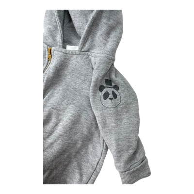 Mini Rodini basic bunny jumpsuit, grey | new born