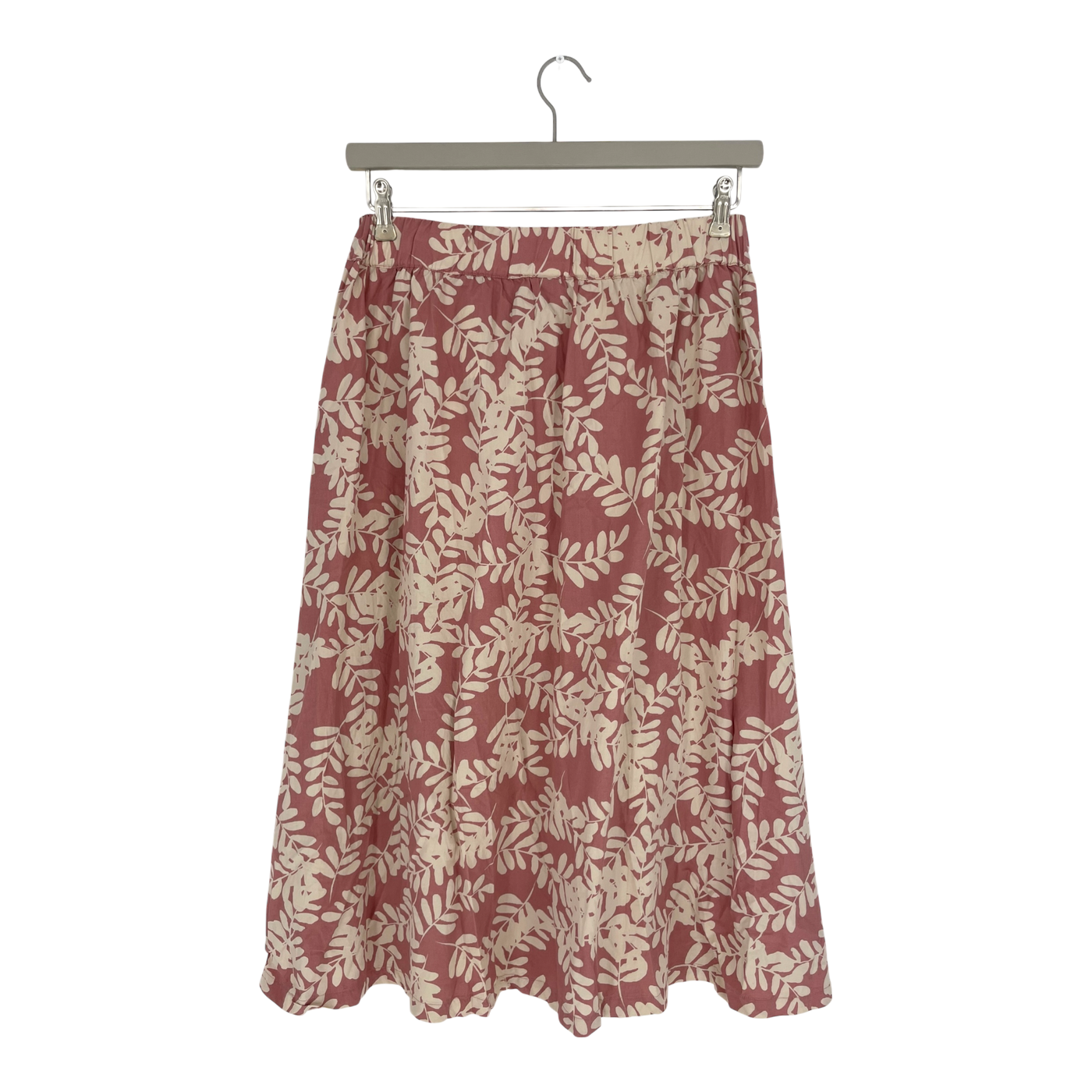 Kaiko woven button skirt, leafs | woman M