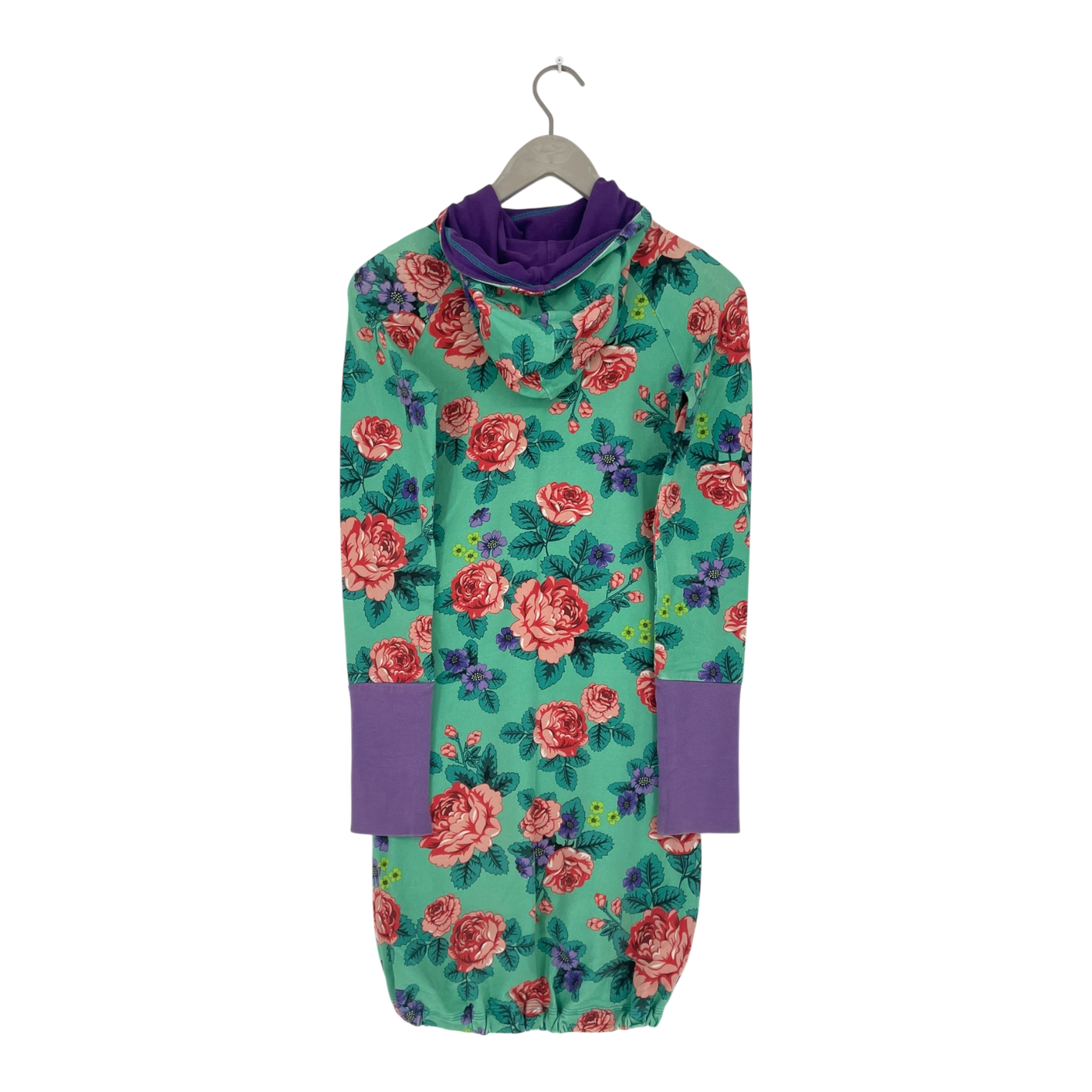 Ommellinen hoodie tunic, flowers | woman S