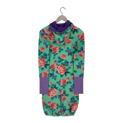 Ommellinen hoodie tunic, flowers | woman S