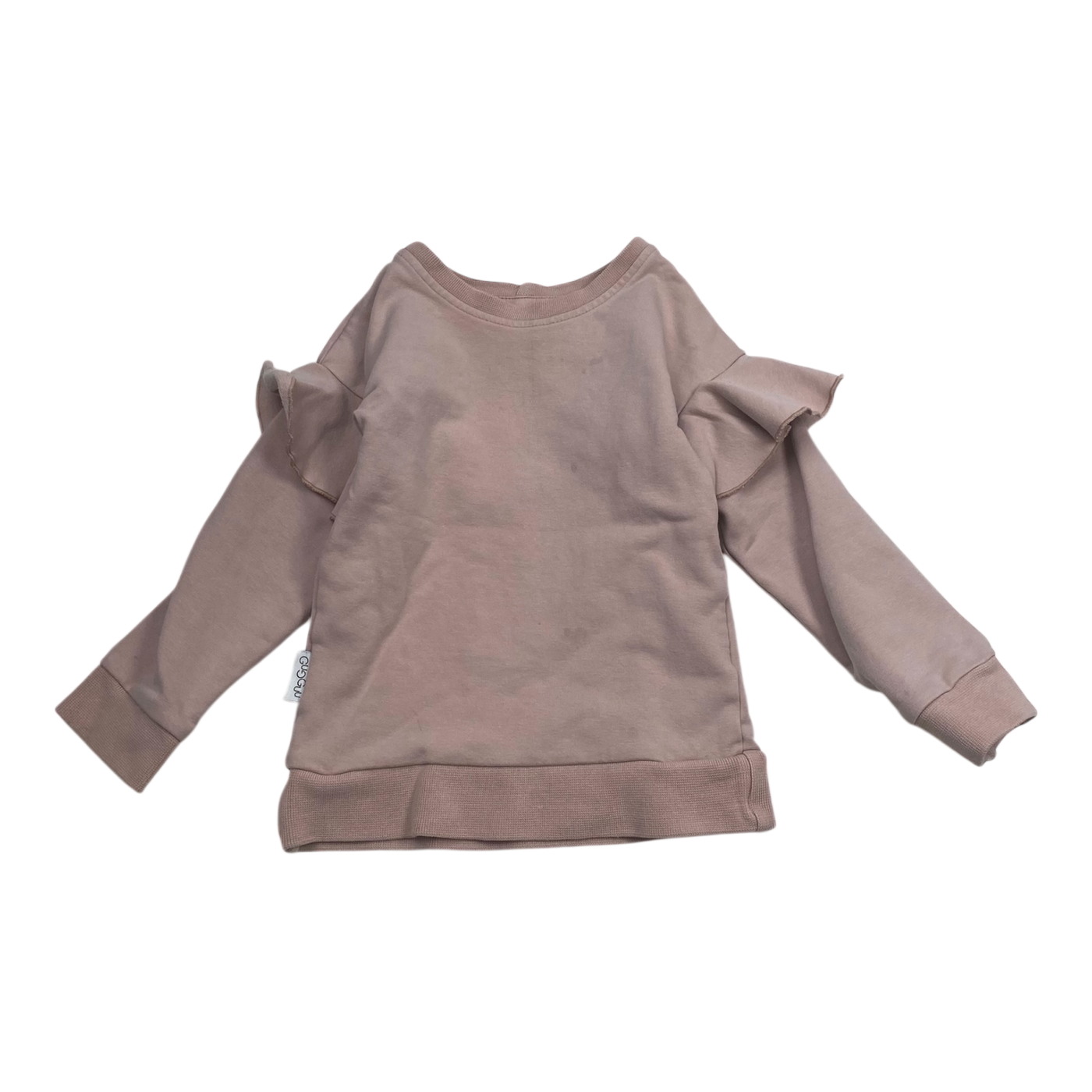 Gugguu frill sweatshirt, mauve | 98cm