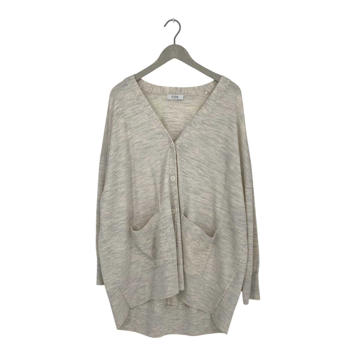 COS wool knit cardigan, sand | woman L