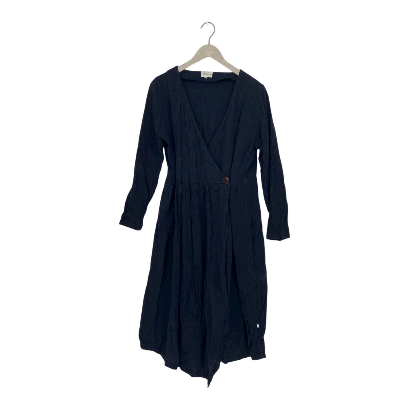 Kaiko muslin wrap dress, black | woman S
