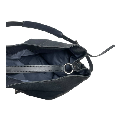 Harold's Bags leather chaza pouch, blue/black