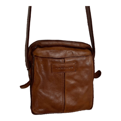 Harold's Bags leather submarine crossbag mini, cognac