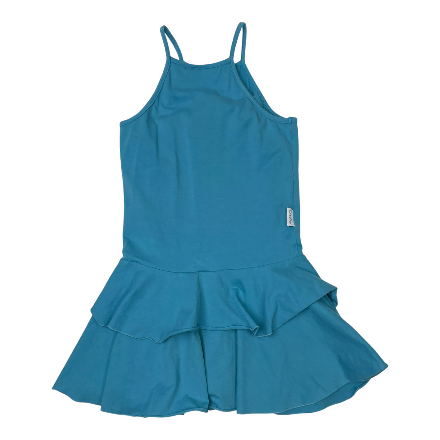 Gugguu spagetti frilla dress, blue | 128cm